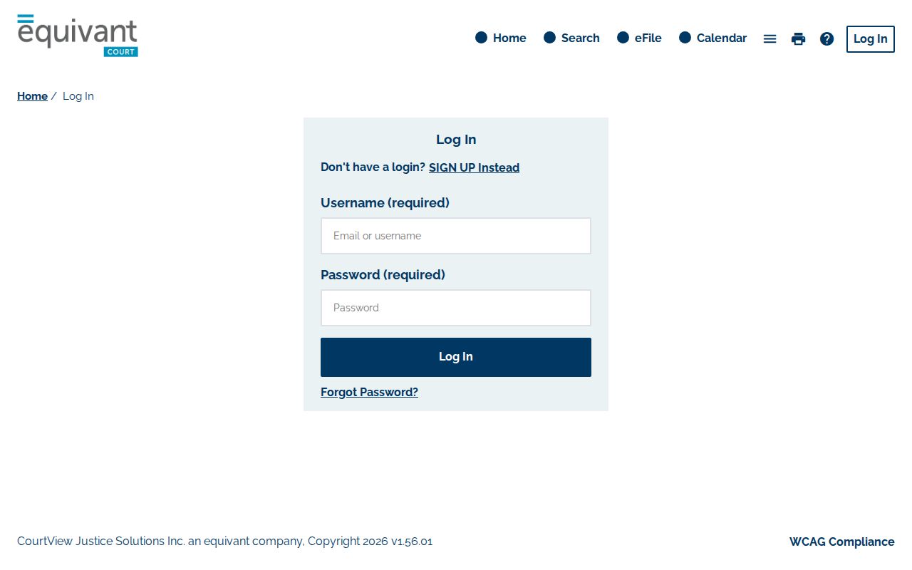 Gallia County case search Gallianet eAccess eFile login interface