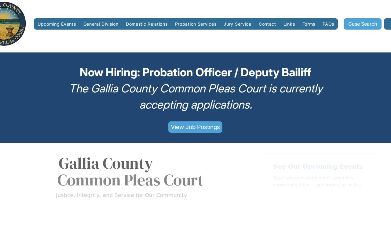 Gallia County court docket Common Pleas court website