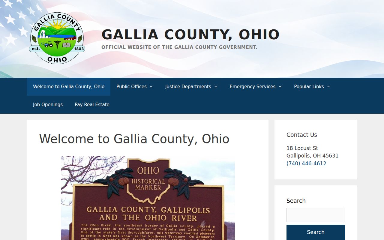 Gallia County court docket county courthouse context