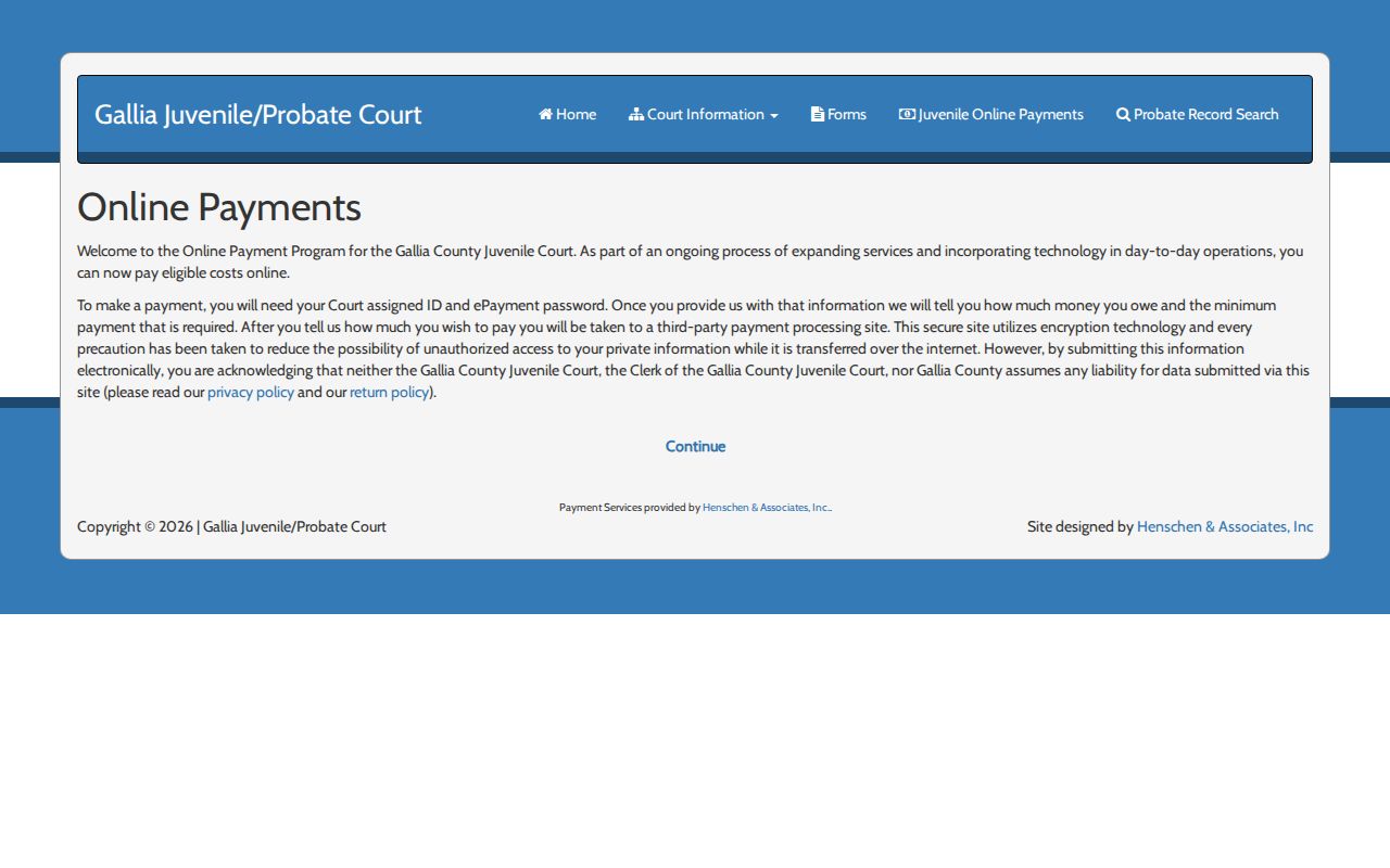Gallia County court docket Probate Juvenile payment system