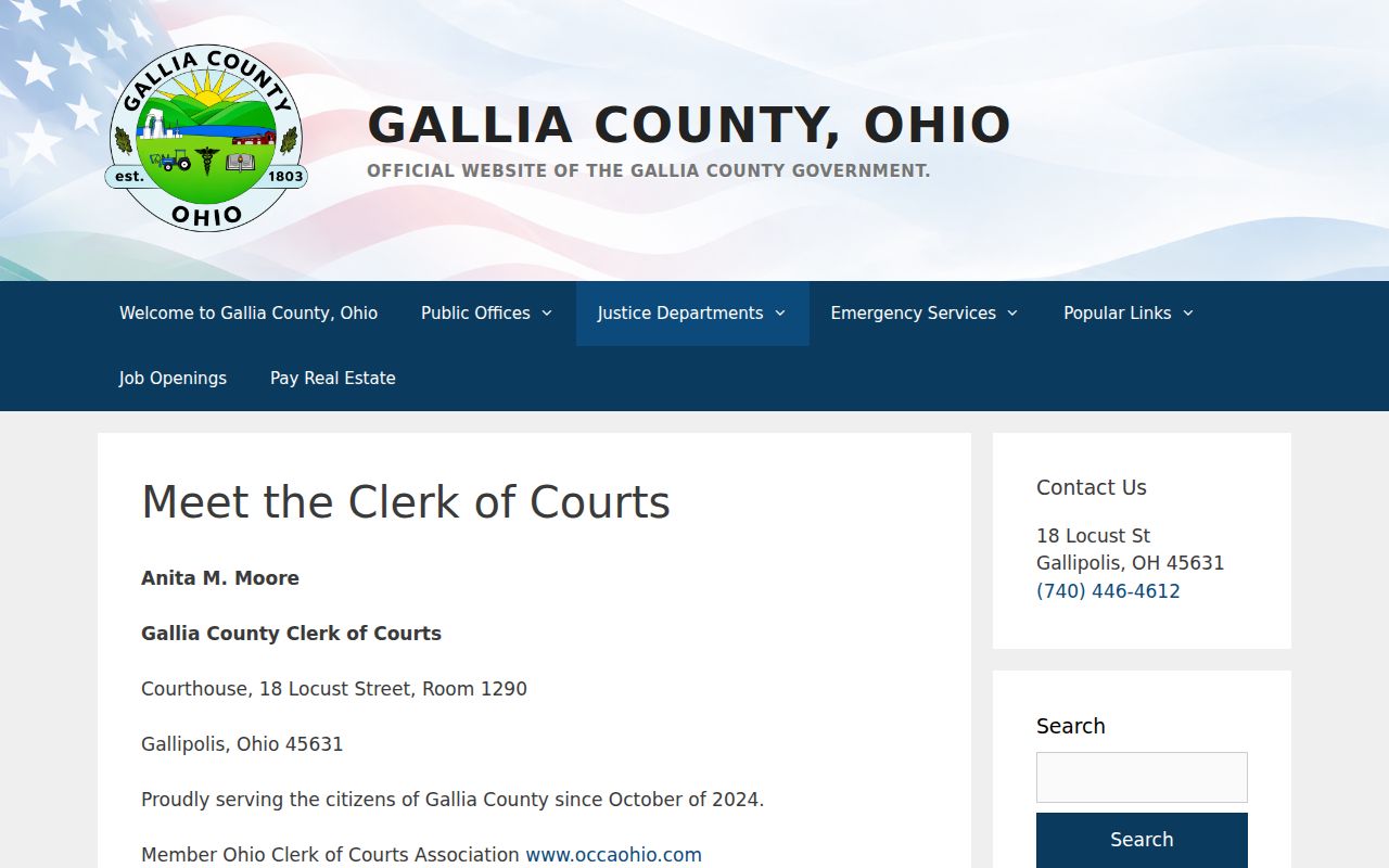 Gallia County court docket clerk services source